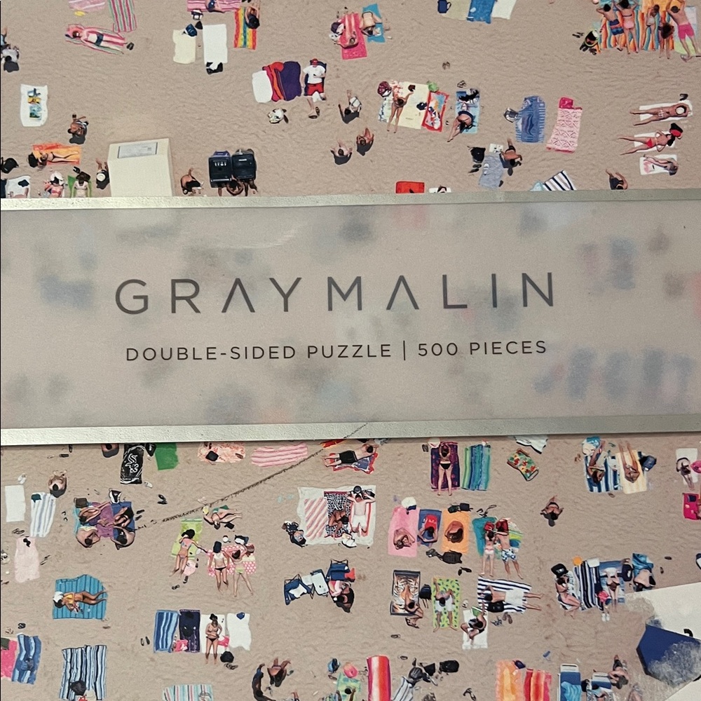 Gray Malin Colorful Beach Puzzle Double Sided Matte or Glossy! Beautiful in EUC!